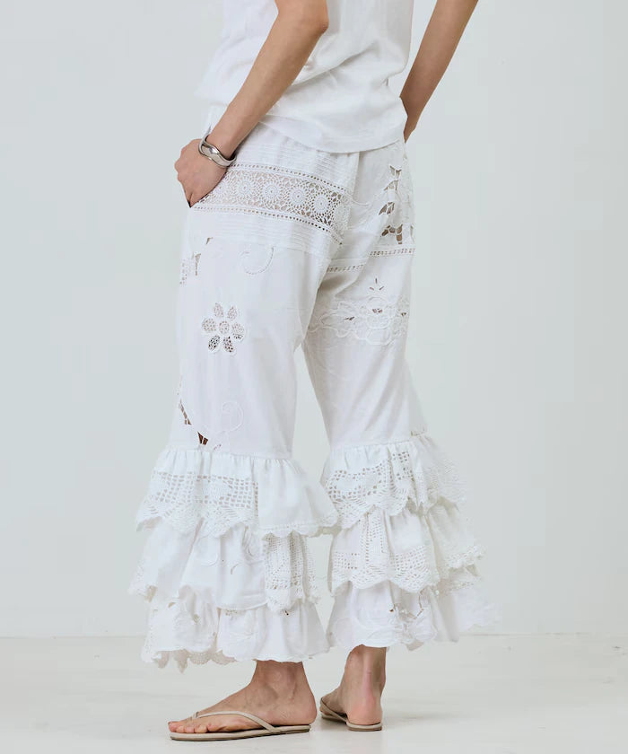 vintage lace tablecloth remake easy pants