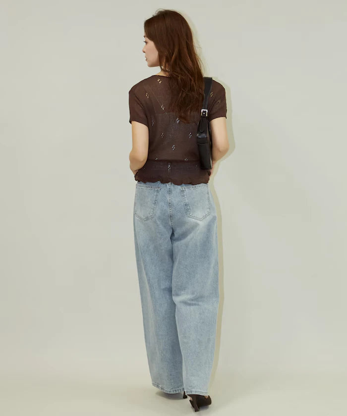 Linen Touch Eyelet Knit Cardigan Limited Edition