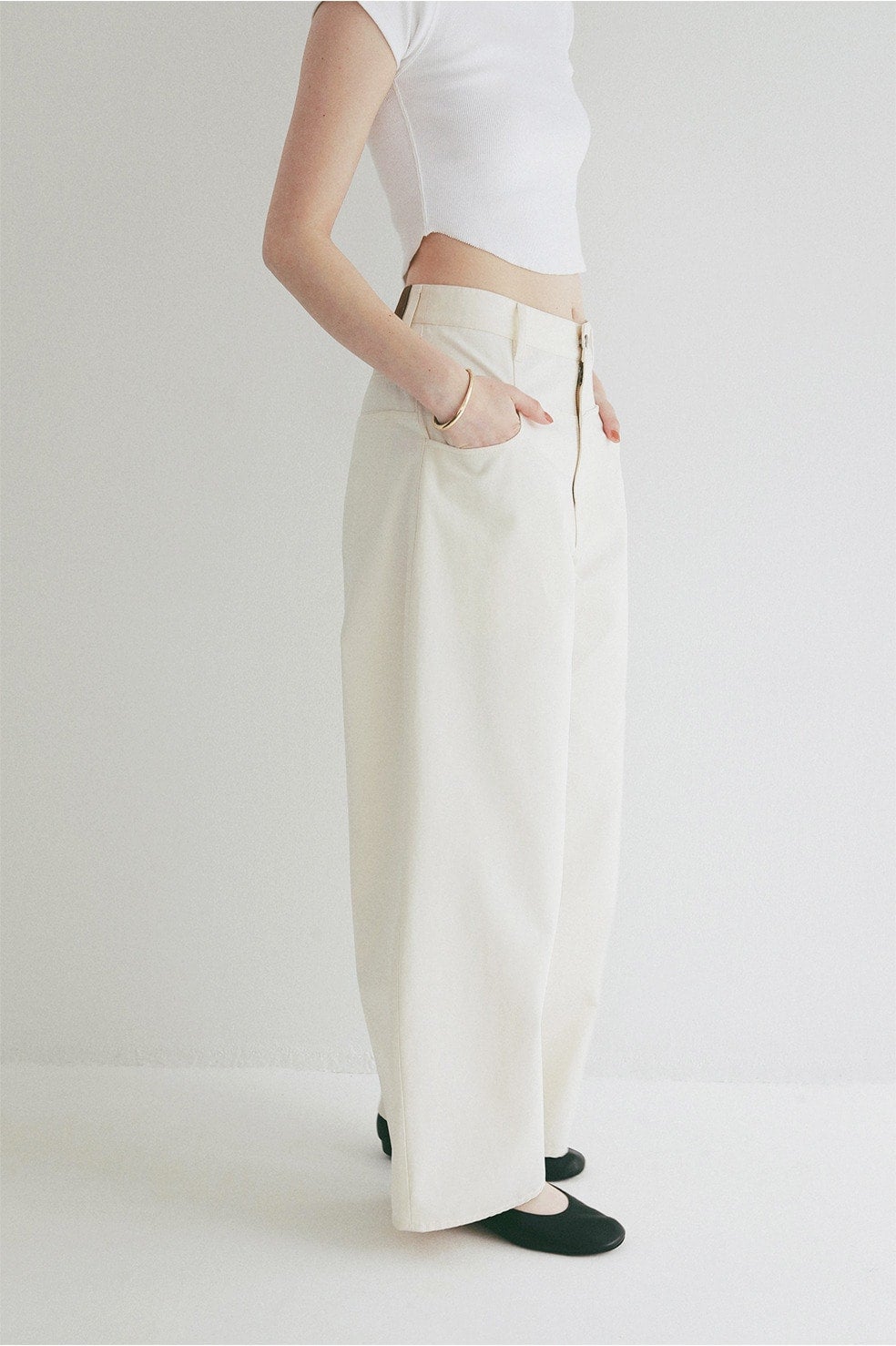 LOW WAIST BARREL PANTS