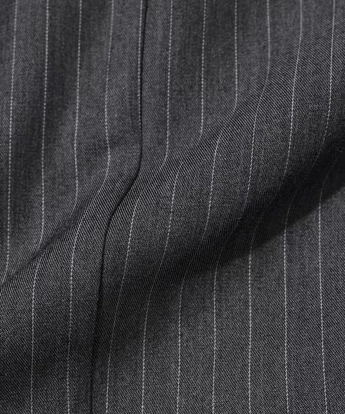 Pinstripe Flare Hem Short Vest