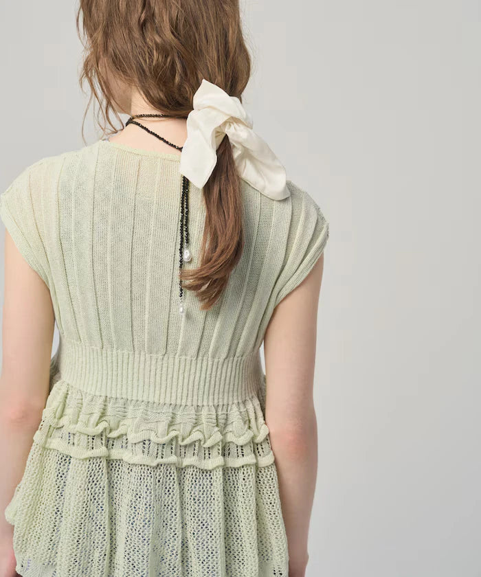 Japan Made Whole Garment Peplum Top