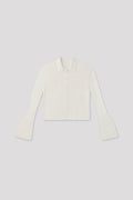 SILK CROPPED SHIRT CARDIGAN