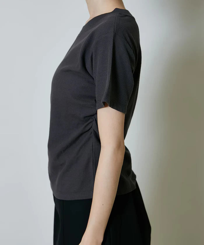 Light Waffle Waist Shirring T-Shirt Limited Edition