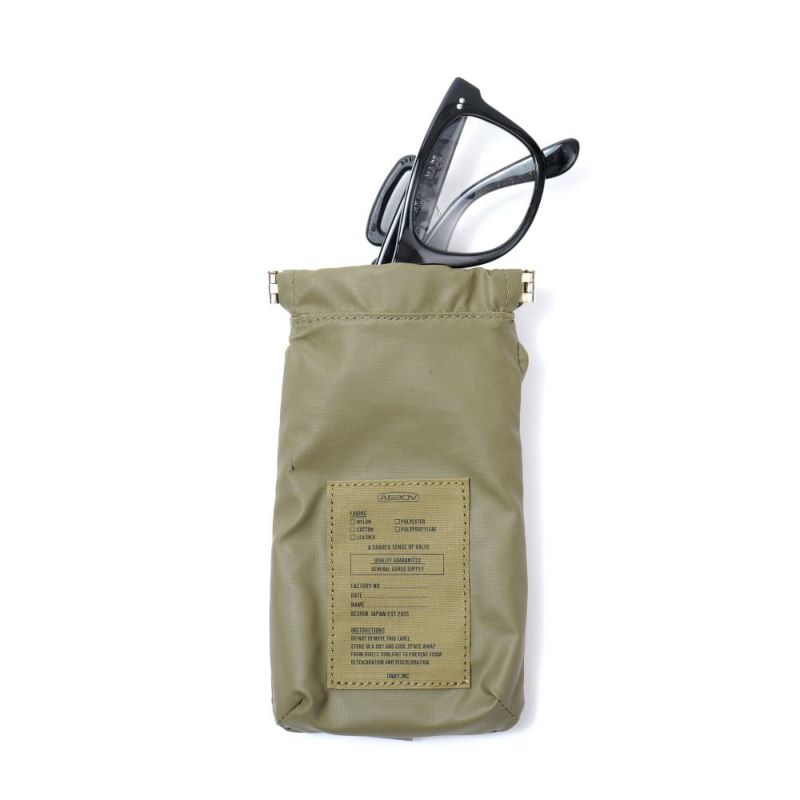NYLON POLYCARBONATE MINI POUCH KHAKI