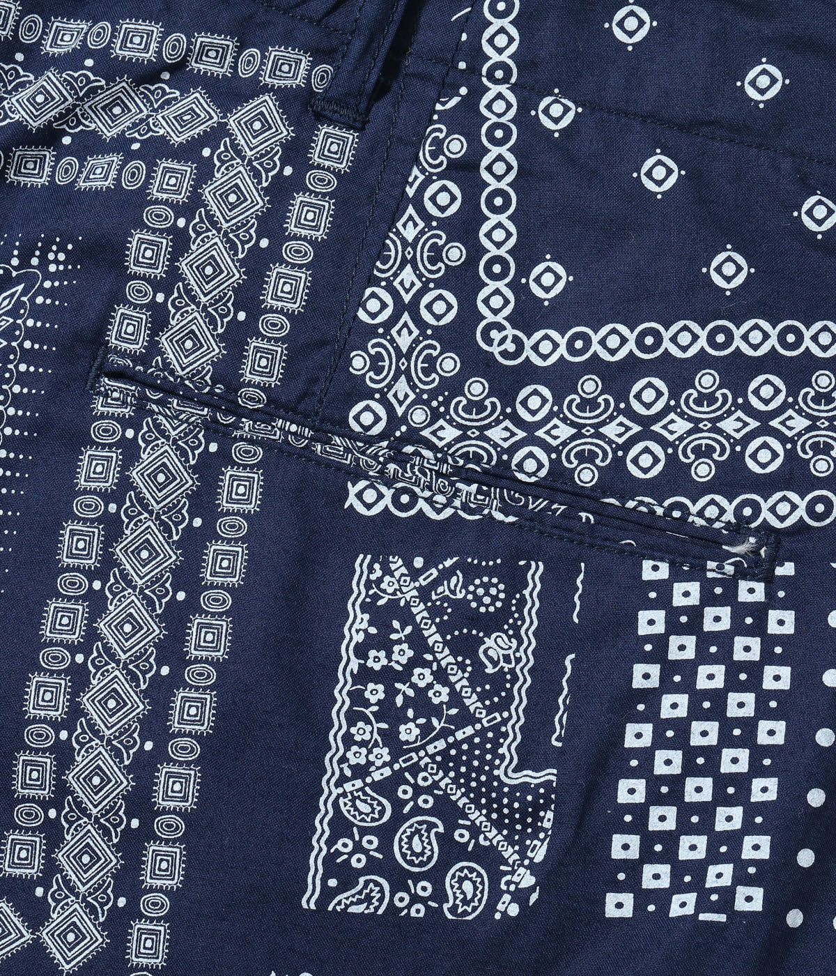 NATIVE AMERICAN BANDANA PATCHWORK PRINT WORK SHORTS