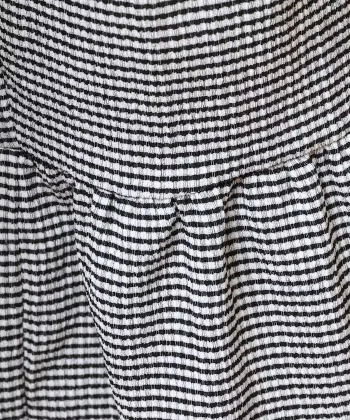 Wide Silhouette Tiered Check Easy Pants [Limited Edition]