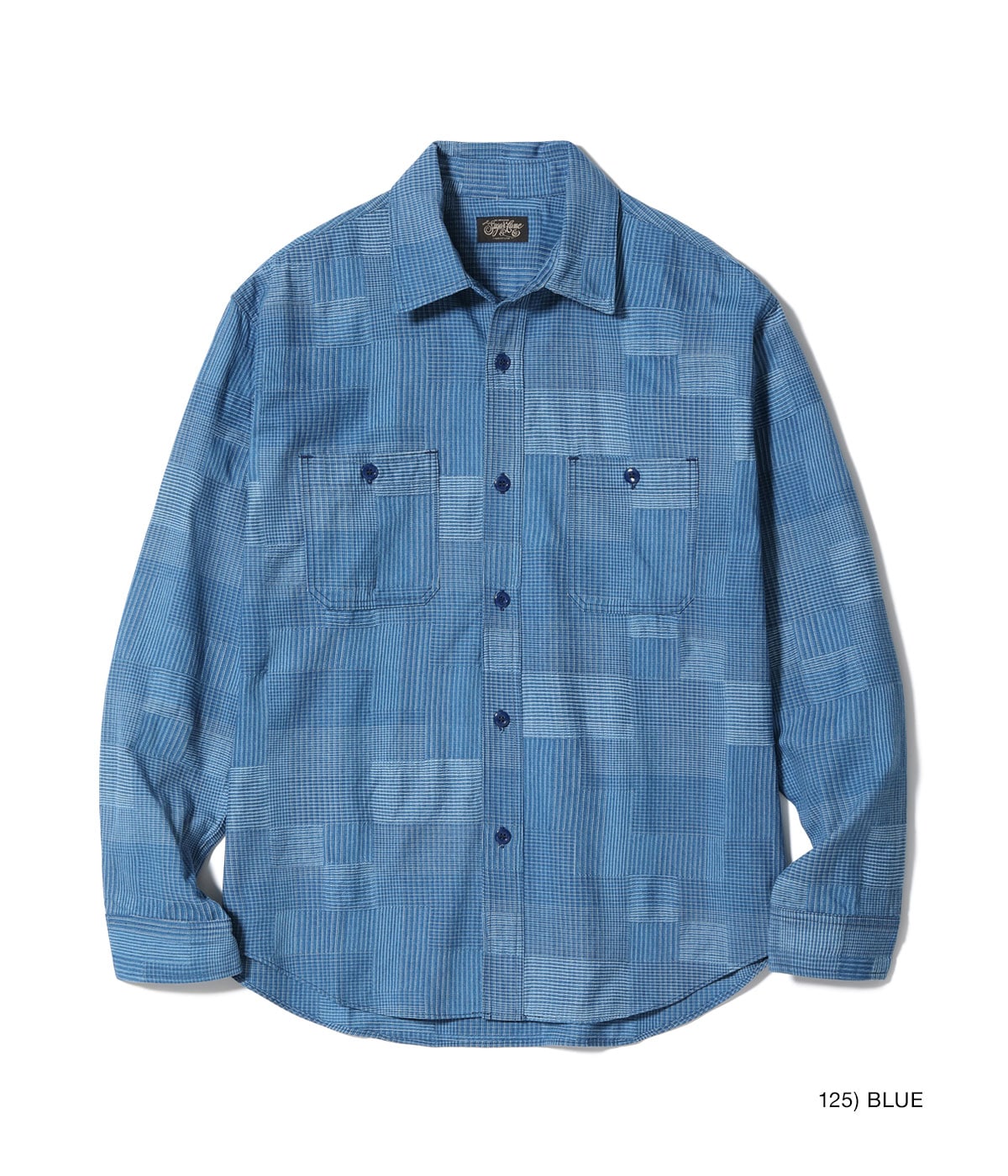 INDIGO PATCHWORK WORK SHIRT