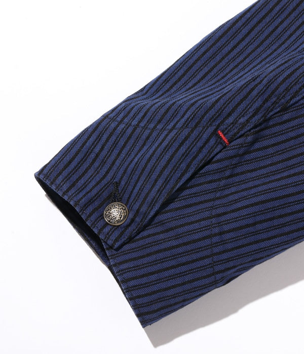 FICTION ROMANCE 11oz. BLACK LIBERTY STRIPE WORK COAT