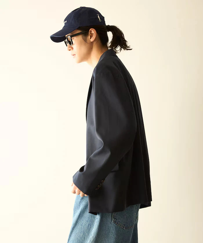 Sleeve-Contrast Tailored Jacket / Relaxed Fit