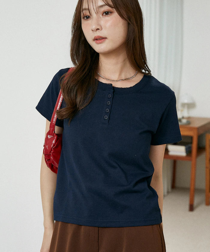 Picot Race Henry Neck T-Shirt Limited Edition