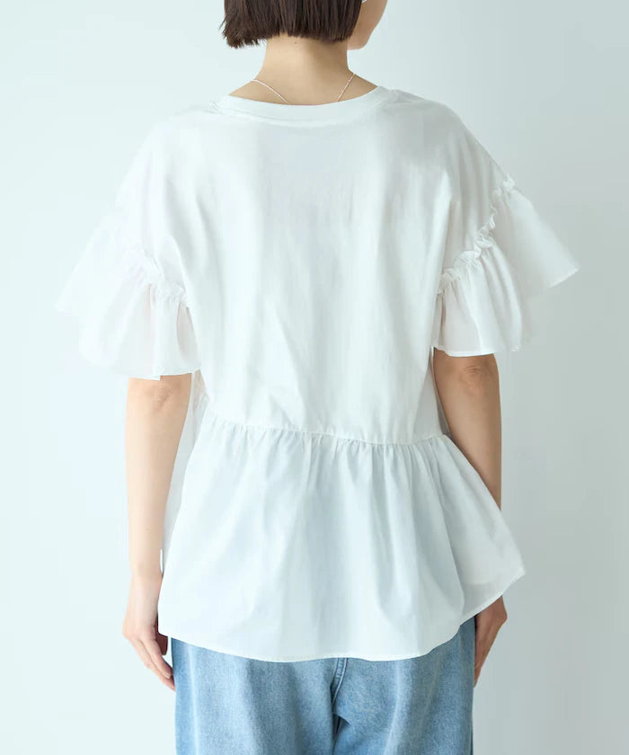 Organic Cotton Frill Sleeve T-shirt
