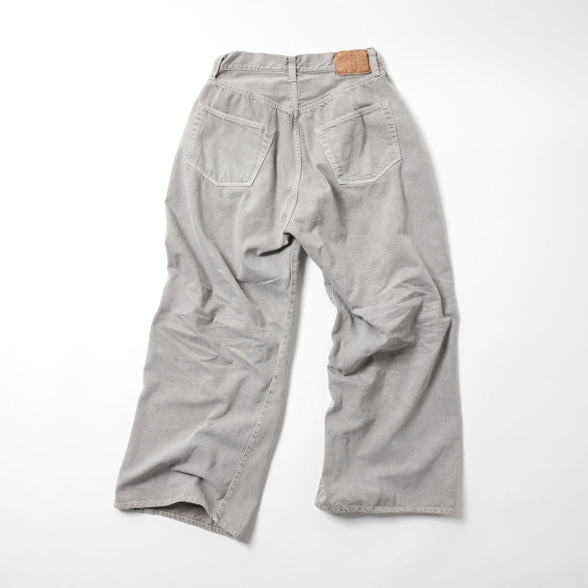GL42622H / RECYCLED WASTE SUVIN COTTON YARN 11.5oz. DENIM 5POCKET BAGGY PANTS VINTAGE WASHED