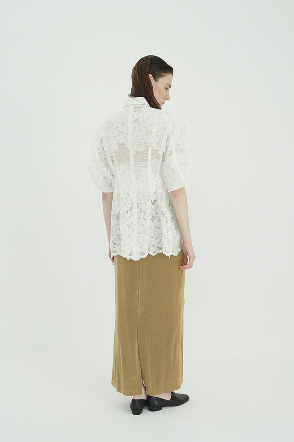 FLOWER LACE WAIST SHAPE TOPS