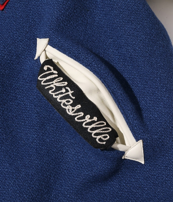 30oz. WOOL MELTON AWARD JACKET “RED FALCONS” (ROYAL)