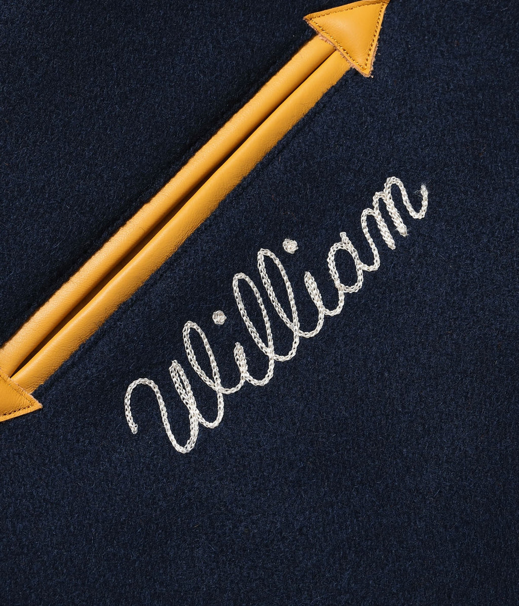 30oz. WOOL MELTON AWARD JACKET “MAVERICKS” (DARK NAVY)