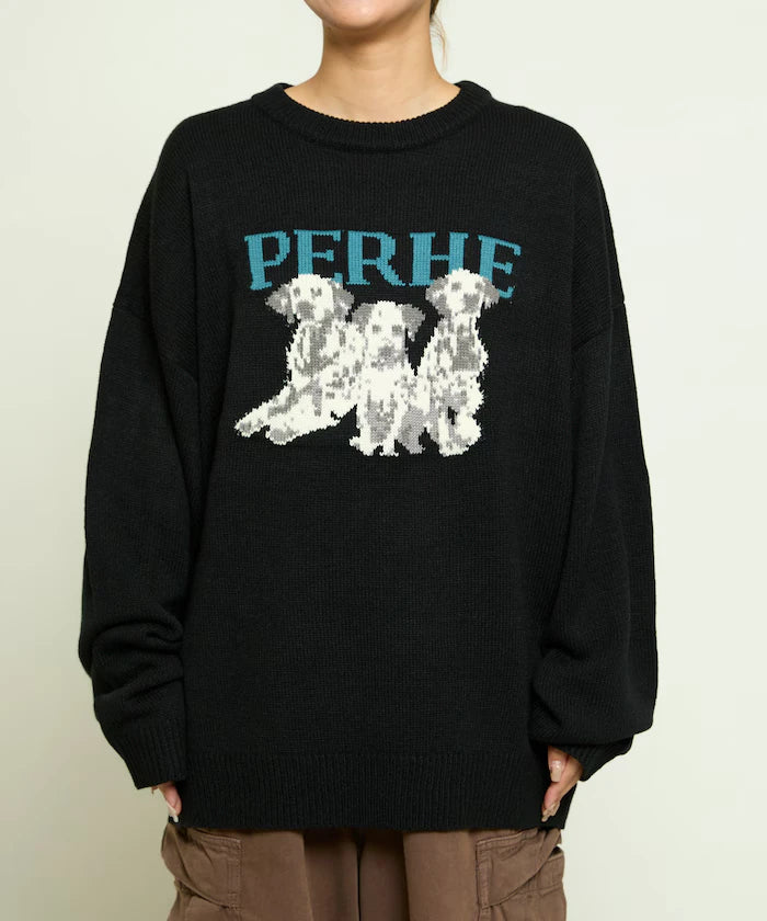 Dalmatian Dog Design Jacquard Knit Limited Edition