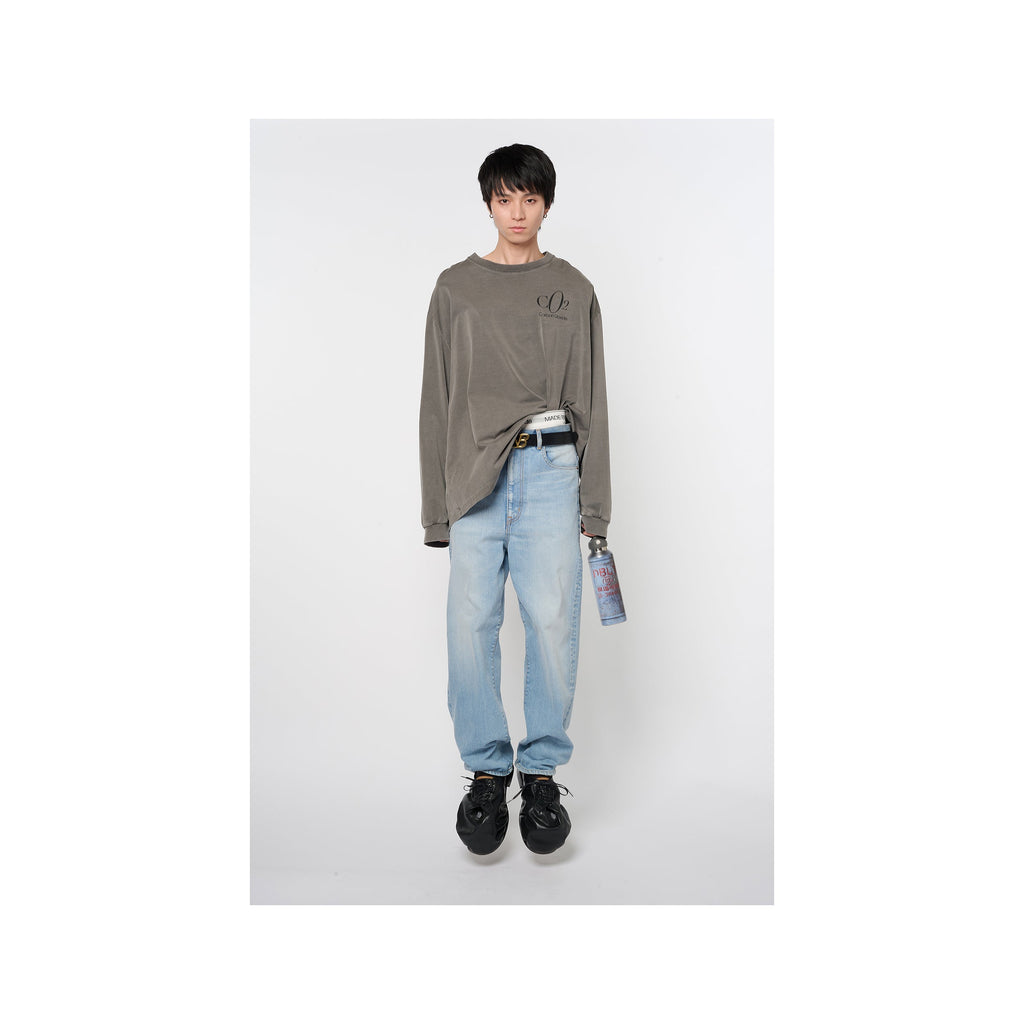 CO2 AIR YARN LONG SLEEVE T-SHIRT：CHARCOAL