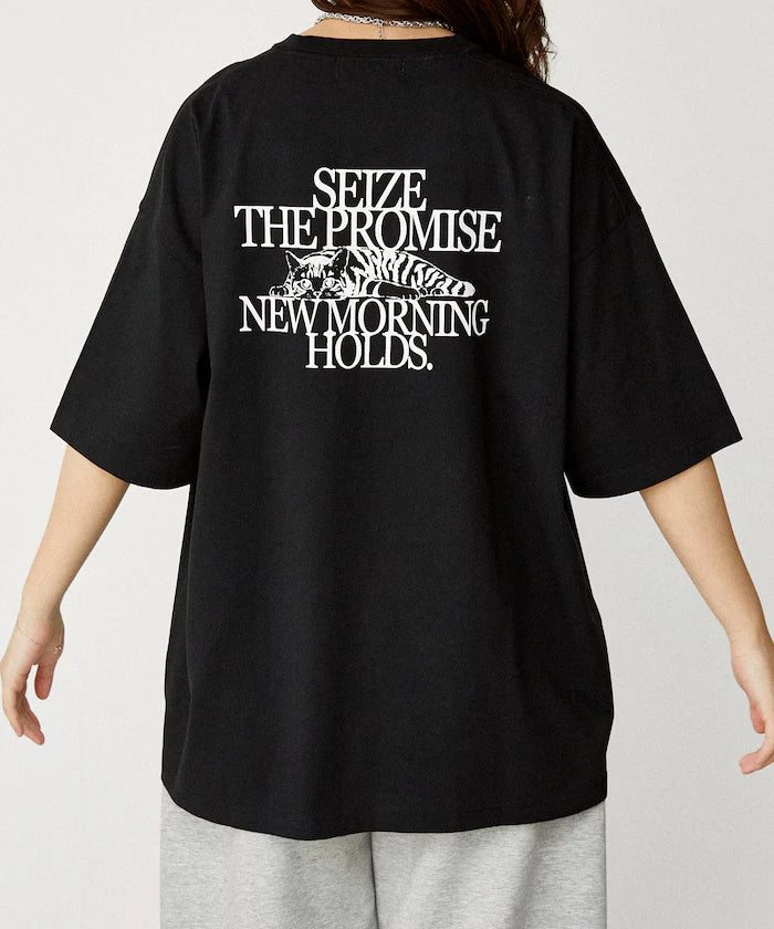<Functional Material> PROMISE Cat Print T-Shirt Limited Release