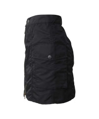 Front Zip Nylon Mini Skirt