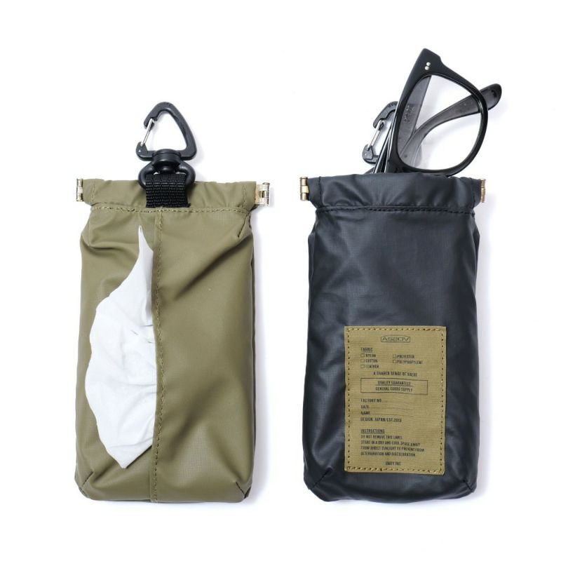 NYLON POLYCARBONATE MINI POUCH BLACK