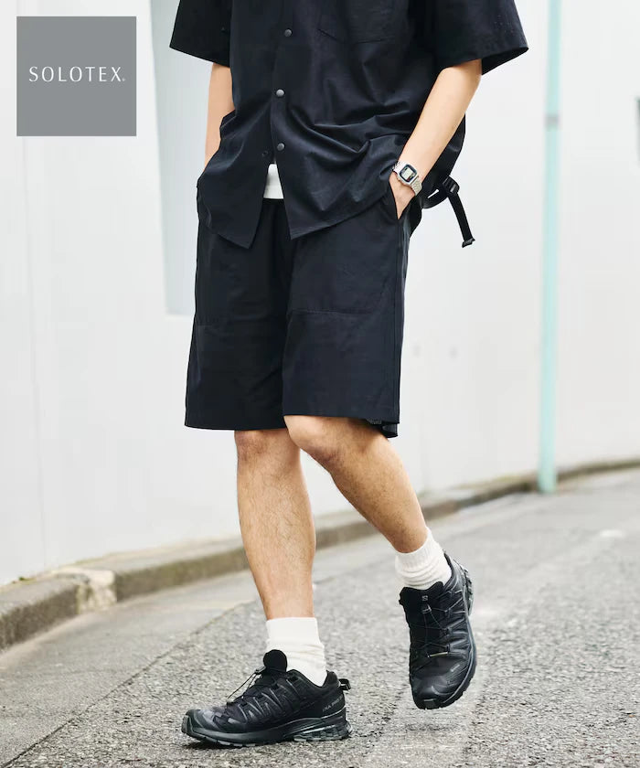 Open Collar Short Sleeve Shirt & Easy Shorts Travel Setup Fabric by SOLOTEX(R)