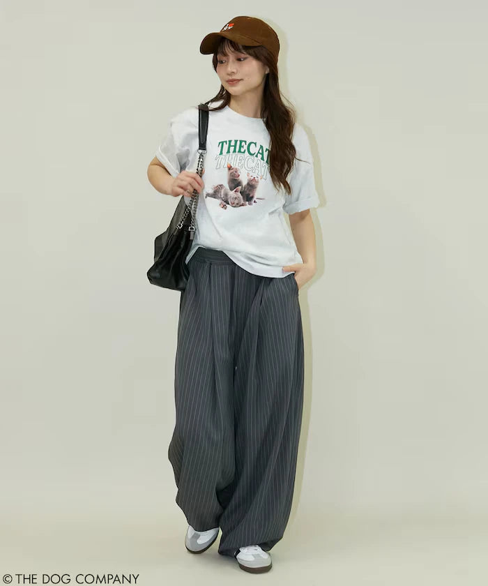 THE DOG / THE CAT Collegiate Style T-Shirt Limited Edition