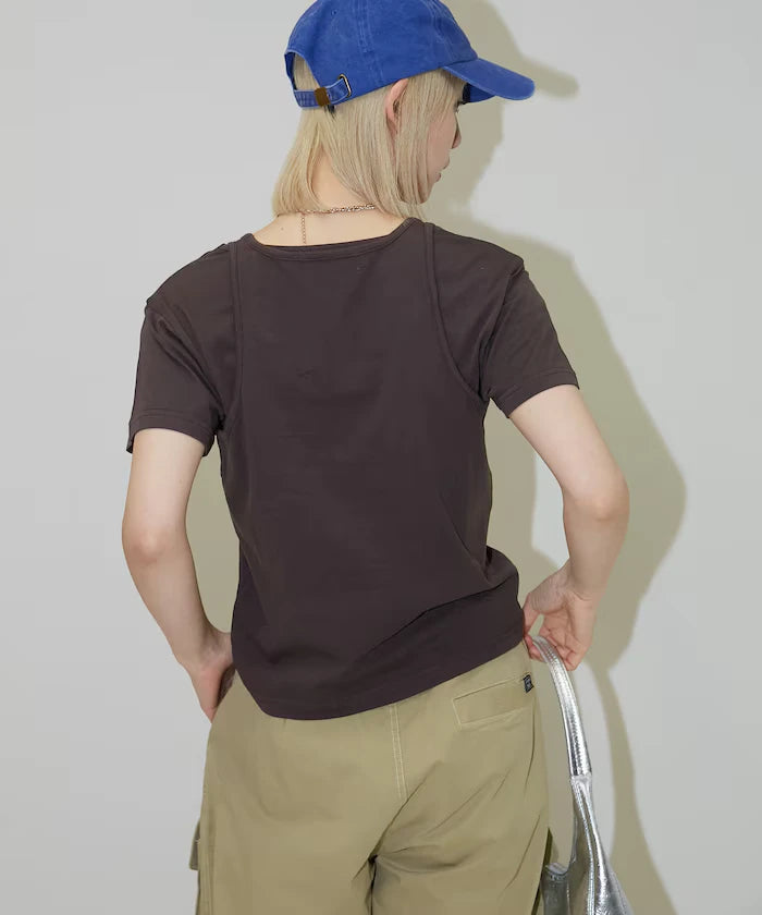 <Set Item> Tank Top Layered T-Shirt Limited Edition