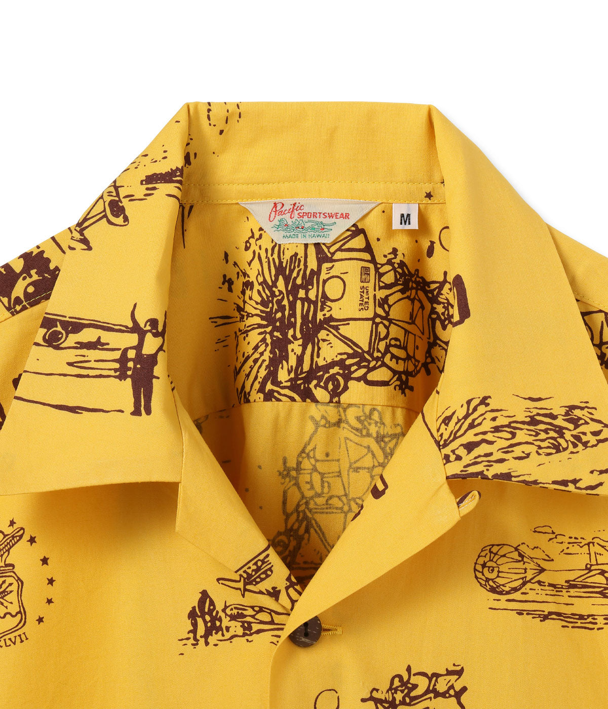 Cotton Broad Hawaiian Shirt "Island Aviation"