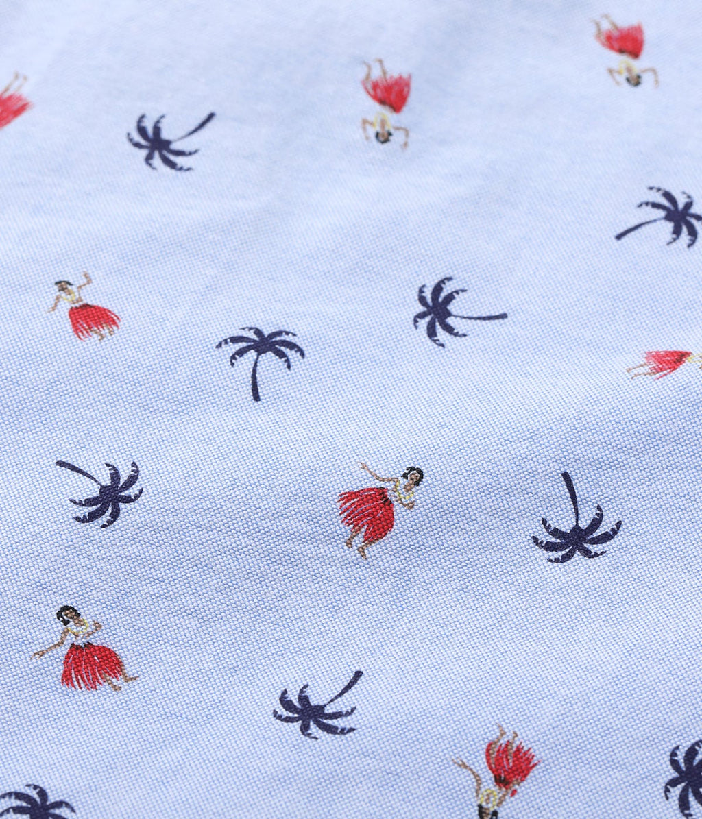 Cotton Oxford B.D. Shirt 'Hula Dancer'