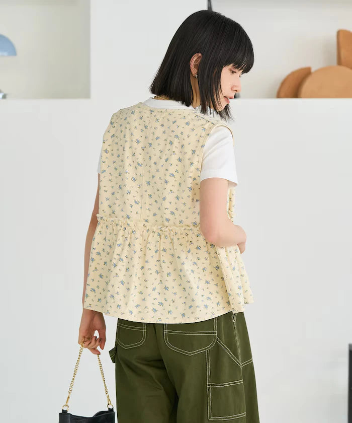 Peplum Gathered Vest <Set Up Compatible>