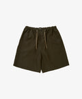 circular fatigue short pants linen deep forest