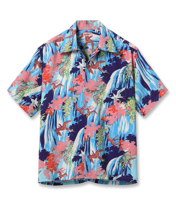RAYON HAWAIIAN SHIRT “SWALLOW WILDLY FLUTTERING”