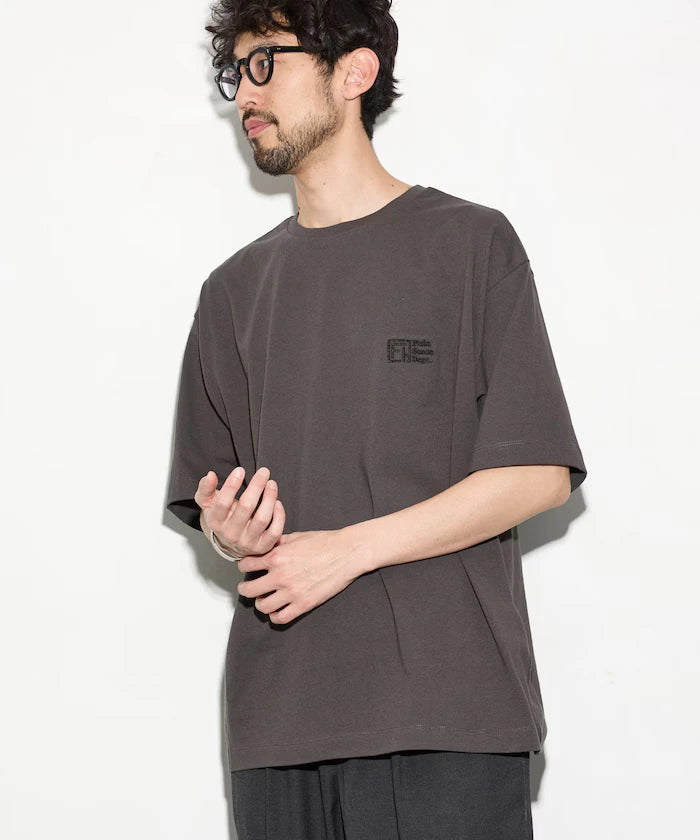 6 Ounce Front Logo Embroidered Crew Neck T-Shirt / One Point Design T-Shirt LEFT CHEST EMBROIDERY PSD