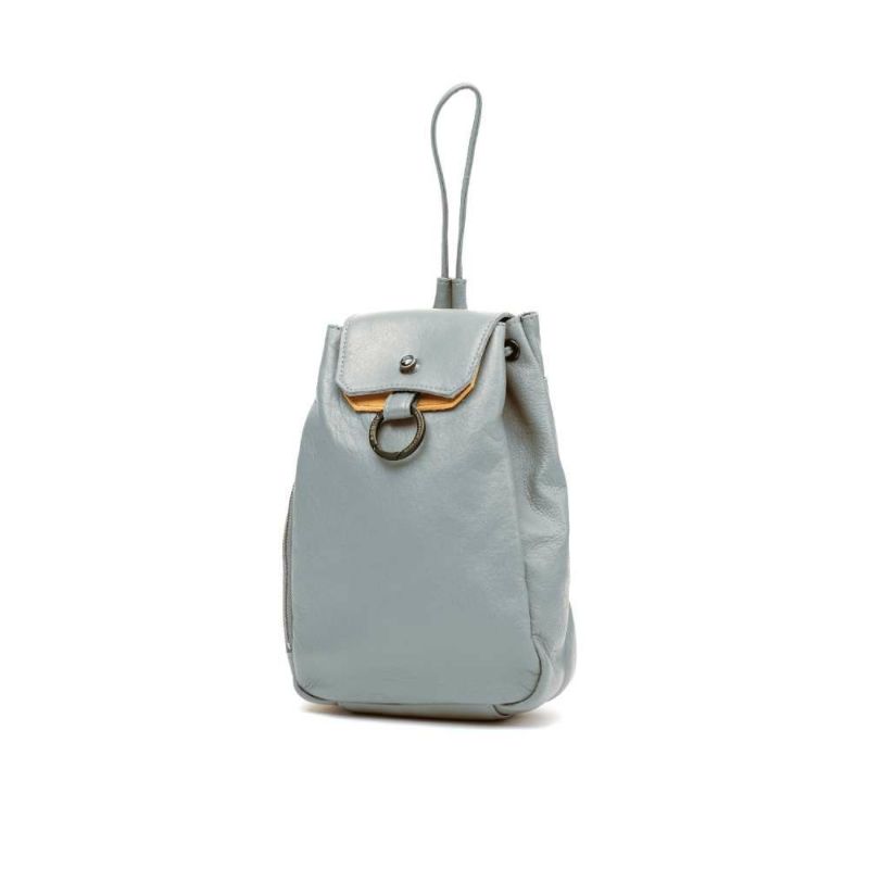 TONE LAYER DRAWSTRING SHOULDER / GRAY