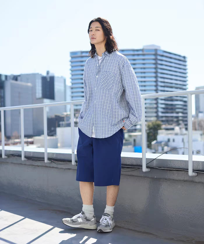 Nylon Sleek Water Length Baggy Shorts