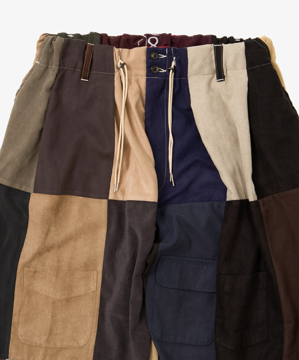 circular pants faux suede eight