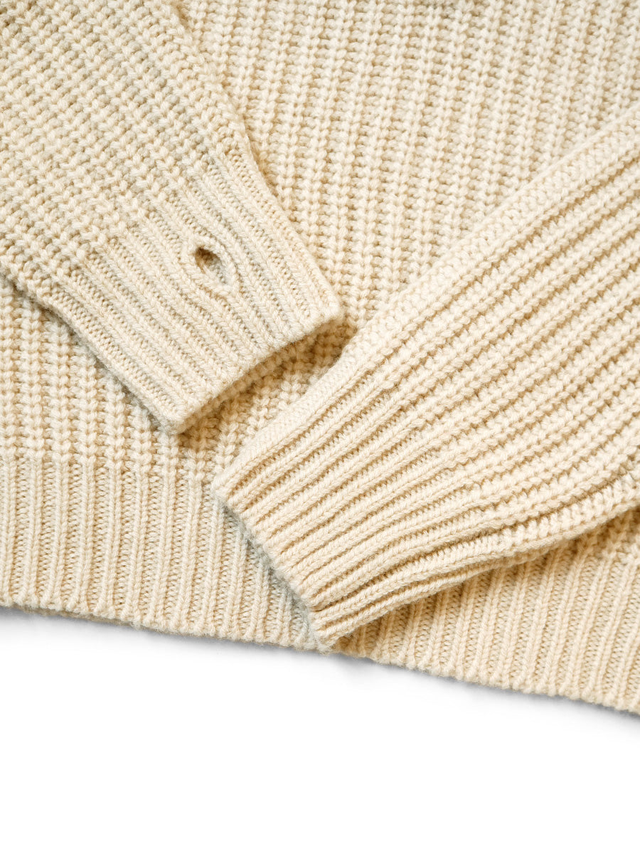 3G Wool Ribbed ZIP UP Pullover