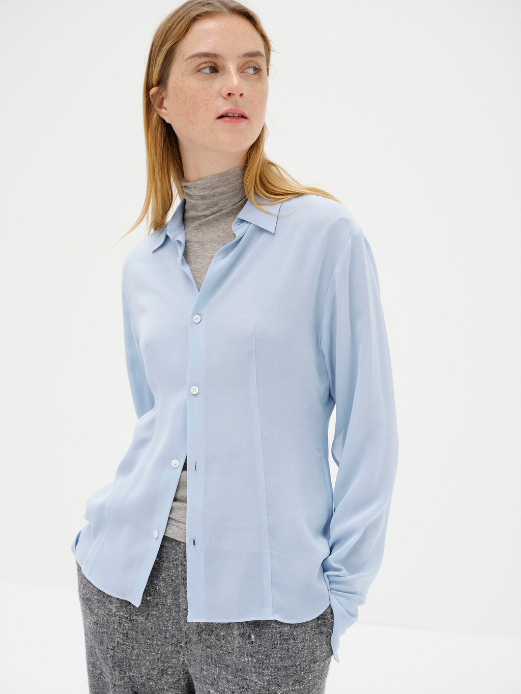 AIRY SILK GEORGETTE SHIRT