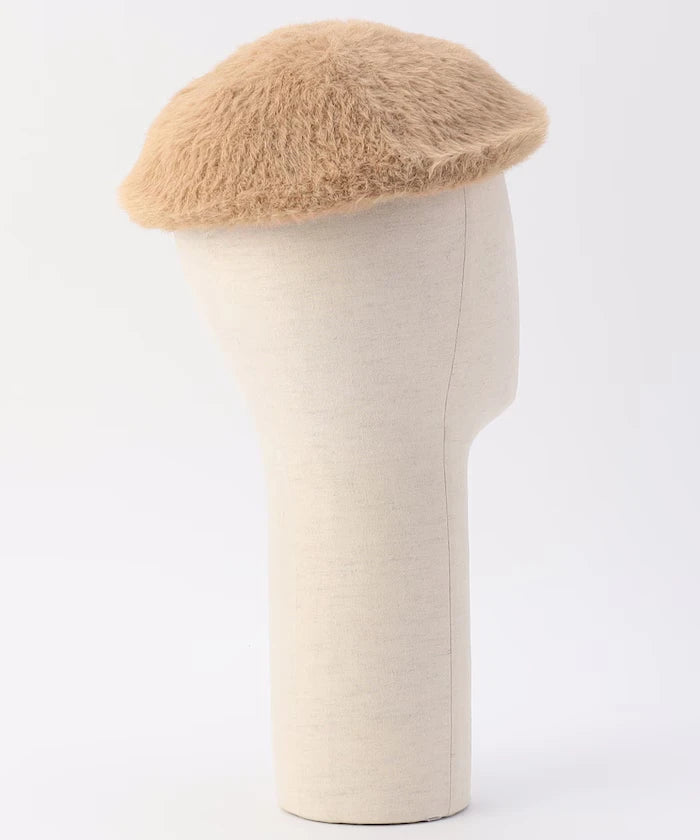 Mohair-Like Beret Hat
