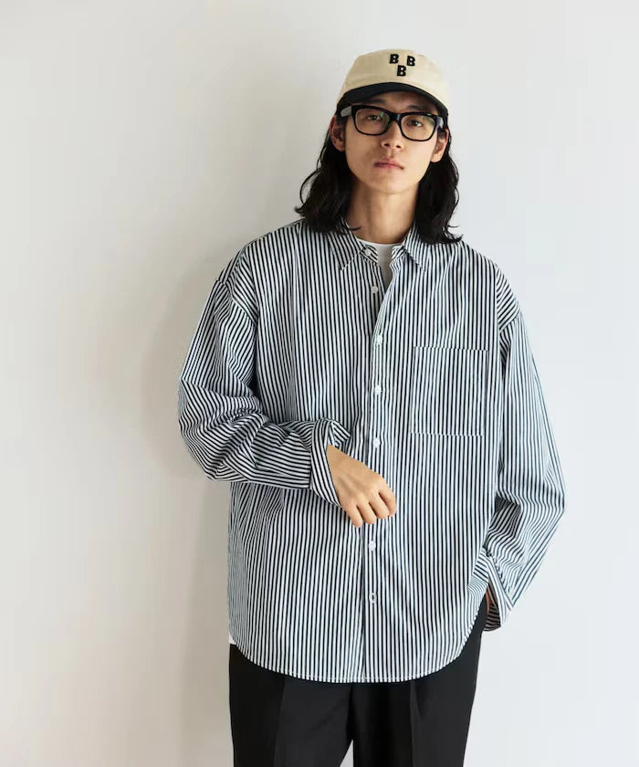 <New Color Added> Relaxed Fit Broad Shirt / Regular Collar / Long Sleeve