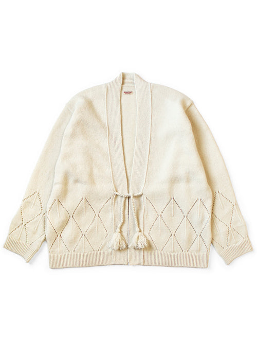 5G Wool Argyle Pattern Cardigan