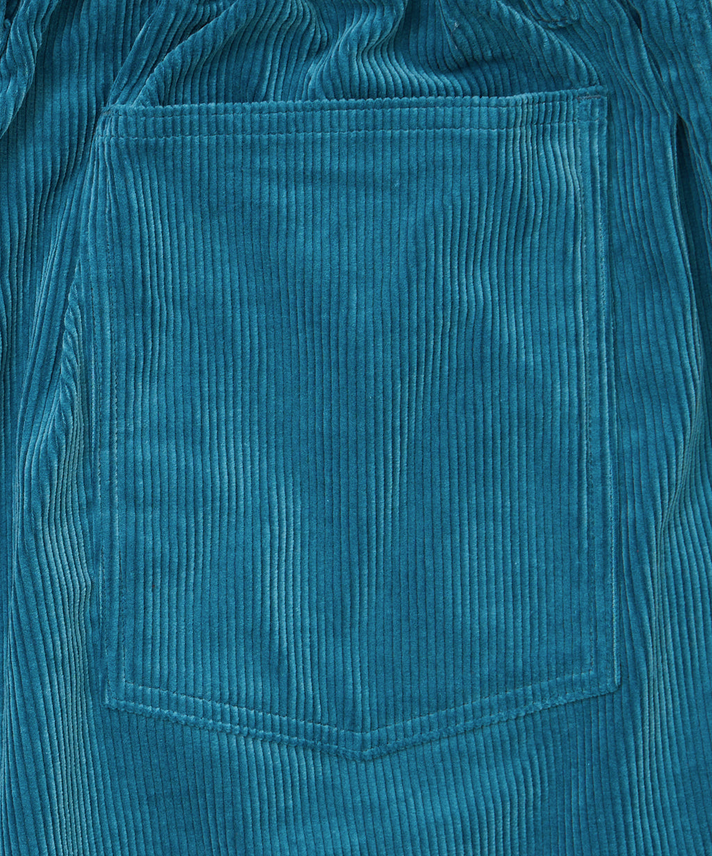 circular short corduroy blue