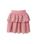 SKULL LACE Scalloped Embroidery Skirt