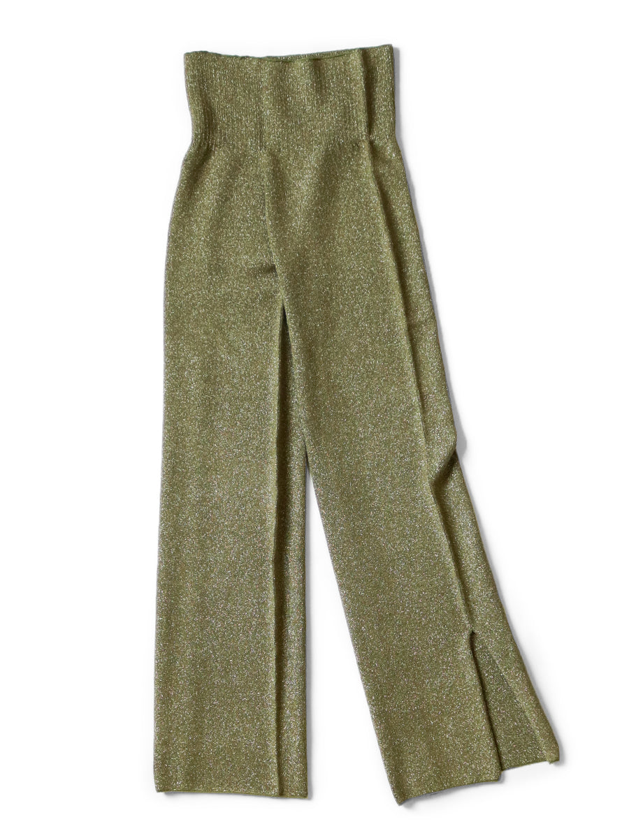 7G Glitter Yarn Slit Flare Leggings