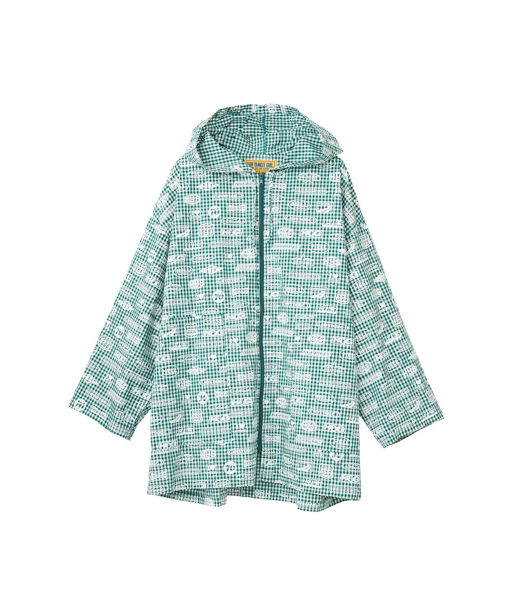 HG Racing Gingham Check Hooded Blouson