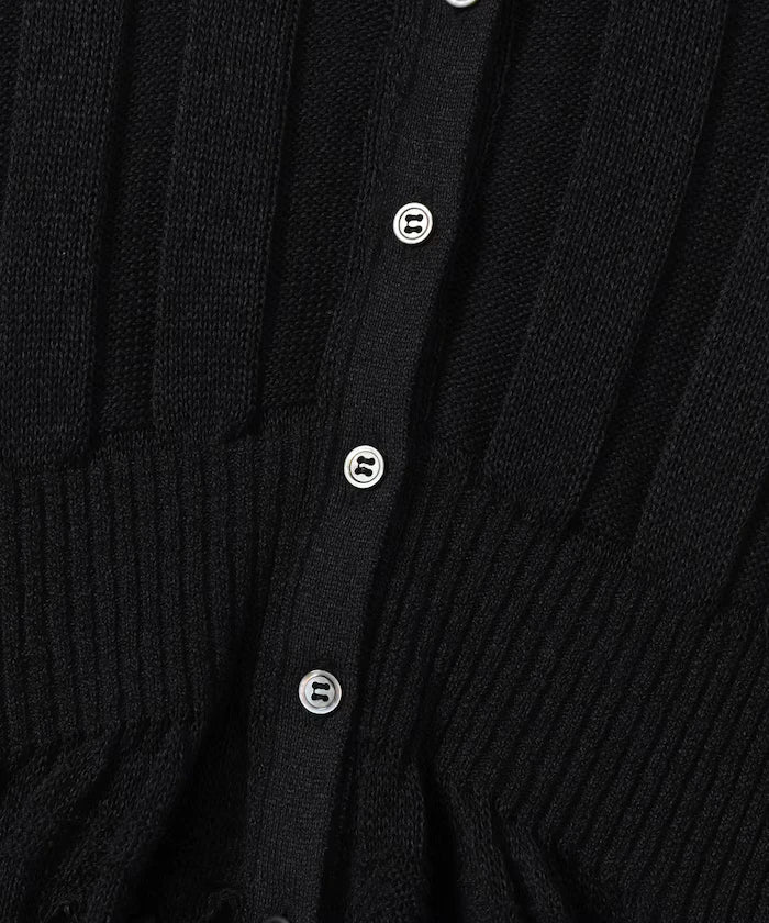 Japan Made Whole Garment Peplum Cardigan