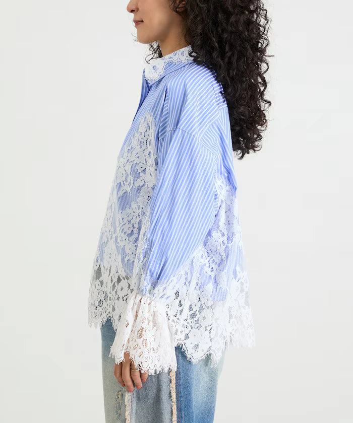 Lace Docking Stripe Shirt