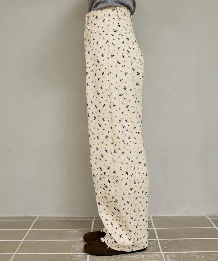 Floral Print Curved Pants Limited Edition