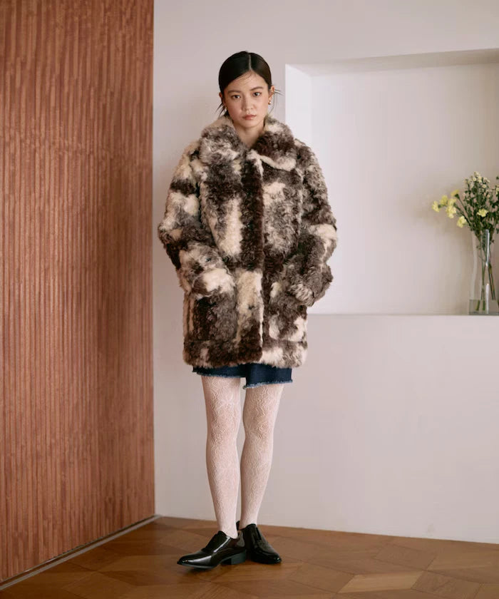 Fake Fur Mid-Length Coat / Fur Coat