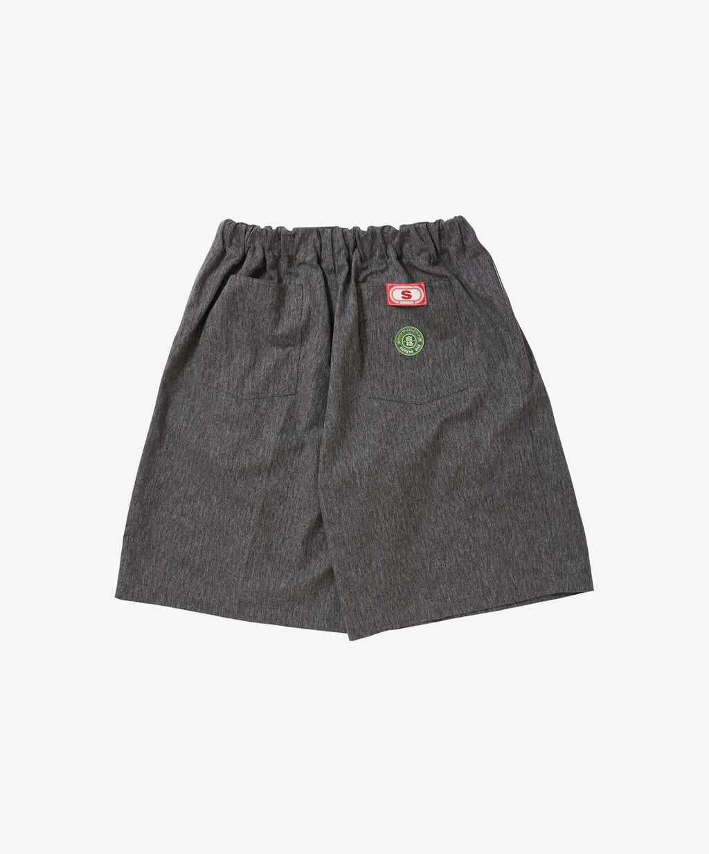 banshu ori circular short pants herringbone